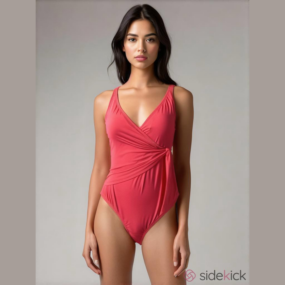 Tommy Bahama Coral Coast Pearl Wrap Tie Front One-Piece Swimsuit Size 4 SKU0940